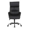 Kancelářské křeslo, houpací mechanismus, černá ekokůže, KA-Y346 BK