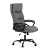 Kancelářské křeslo, houpací mechanismus, šedá ekokůže, KA-Y346 GREY