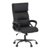 Kancelářské křeslo, houpací mechanismus, černá ekokůže, KA-Y346 BK