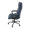 Kancelářské křeslo, houpací mechanismus, modrá ekokůže, KA-Y346 BLUE