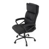 Kancelářské křeslo, houpací mechanismus, černá ekokůže, KA-Y346 BK