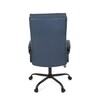 Kancelářské křeslo, houpací mechanismus, modrá ekokůže, KA-Y346 BLUE