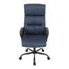 Kancelářské křeslo, houpací mechanismus, modrá ekokůže, KA-Y346 BLUE