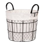 Koš kovový, s látkou.