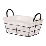 Koš kovový, s látkou.