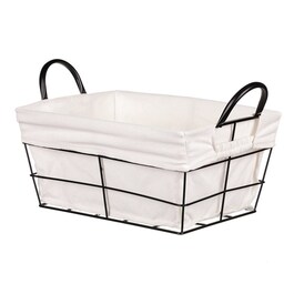 Koš kovový, s látkou.