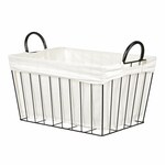 Koš kovový, s látkou.