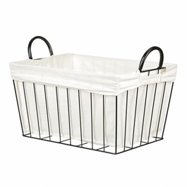 Koš kovový, s látkou.