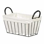 Koš kovový, s látkou.