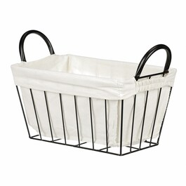 Koš kovový, s látkou.