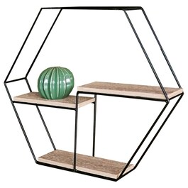 Polička, kov, hnědá, P-064 OAK