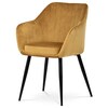 Jídelní židle, žlutá, sametová látka, PIKA YEL4