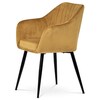 Jídelní židle, žlutá, sametová látka, PIKA YEL4
