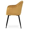 Jídelní židle, žlutá, sametová látka, PIKA YEL4