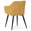 Jídelní židle, žlutá, sametová látka, PIKA YEL4