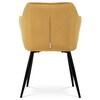 Jídelní židle, žlutá, sametová látka, PIKA YEL4