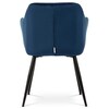 Jídelní židle, modrá, sametová látka, PIKA BLUE4