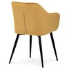 Jídelní židle, žlutá, sametová látka, PIKA YEL4