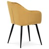 Jídelní židle, žlutá, sametová látka, PIKA YEL4