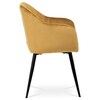 Jídelní židle, žlutá, sametová látka, PIKA YEL4