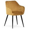 Jídelní židle, žlutá, sametová látka, PIKA YEL4