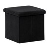 Taburet s úložným prostorem, černá, manšestrová látka, TAB-471 BK6
