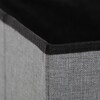 Taburet s úložným prostorem, šedá, jemně hrubá látka, TAB-462 GREY2