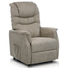 Polohovací křeslo, elektrické kabelové ovládání, béžová, látka, TV-1171 CAP2