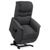 Polohovací křeslo, elektrické kabelové ovládání, šedá, látka, TV-1171 GREY2