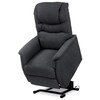 Polohovací křeslo, elektrické kabelové ovládání, šedá, látka, TV-1171 GREY2