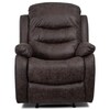 Polohovací křeslo, hnědá, látka, TV-4086 BR