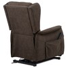 Polohovací křeslo, elektrické kabelové ovládání, hnědá, látka, TV-1190 BR2