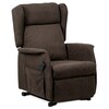 Polohovací křeslo, elektrické kabelové ovládání, hnědá, látka, TV-1190 BR2