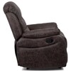 Polohovací křeslo, hnědá, látka, TV-4086 BR