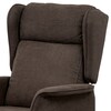 Polohovací křeslo, elektrické kabelové ovládání, hnědá, látka, TV-1190 BR2