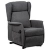 Polohovací křeslo, elektrické kabelové ovládání, šedá, látka, TV-1190 GREY2