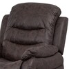 Polohovací křeslo, hnědá, látka, TV-4086 BR
