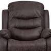 Polohovací křeslo, hnědá, látka, TV-4086 BR