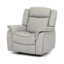 Polohovací křeslo, elektrické zabudované ovládání, béžová, ekokůže, TV-4119 LAN