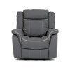 Polohovací křeslo, elektrické zabudované ovládání, šedá, ekokůže, TV-4119 GREY