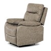 Relaxační křeslo, elektrické bezdrátové ovládání, béžová, látka vintage, TV-4094 LAN3