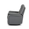 Polohovací křeslo, elektrické zabudované ovládání, šedá, ekokůže, TV-4119 GREY