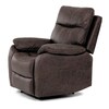 Relaxační křeslo, elektrické bezdrátové ovládání, hnědá, látka vintage, TV-4094 BR3