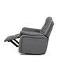 Polohovací křeslo, elektrické zabudované ovládání, šedá, ekokůže, TV-4119 GREY