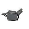 Polohovací křeslo, elektrické zabudované ovládání, šedá, ekokůže, TV-4119 GREY