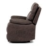 Relaxační křeslo, elektrické bezdrátové ovládání, hnědá, látka vintage, TV-4094 BR3