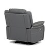 Polohovací křeslo, elektrické zabudované ovládání, šedá, ekokůže, TV-4119 GREY
