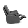 Relaxační křeslo, elektrické bezdrátové ovládání, šedá, látka vintage, TV-4094 GREY3