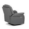 Polohovací křeslo, elektrické zabudované ovládání, šedá, ekokůže, TV-4119 GREY