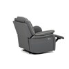 Polohovací křeslo, elektrické zabudované ovládání, šedá, ekokůže, TV-4119 GREY